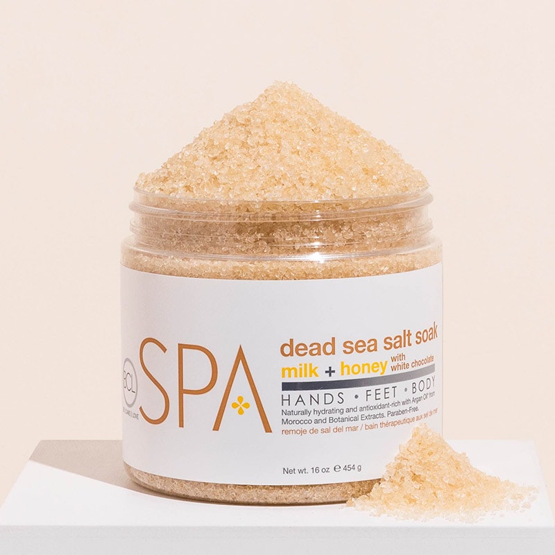 BCL Spa Milk & Honey with White Chocolate Dead Sea Salt Soak, 454g - Image 2