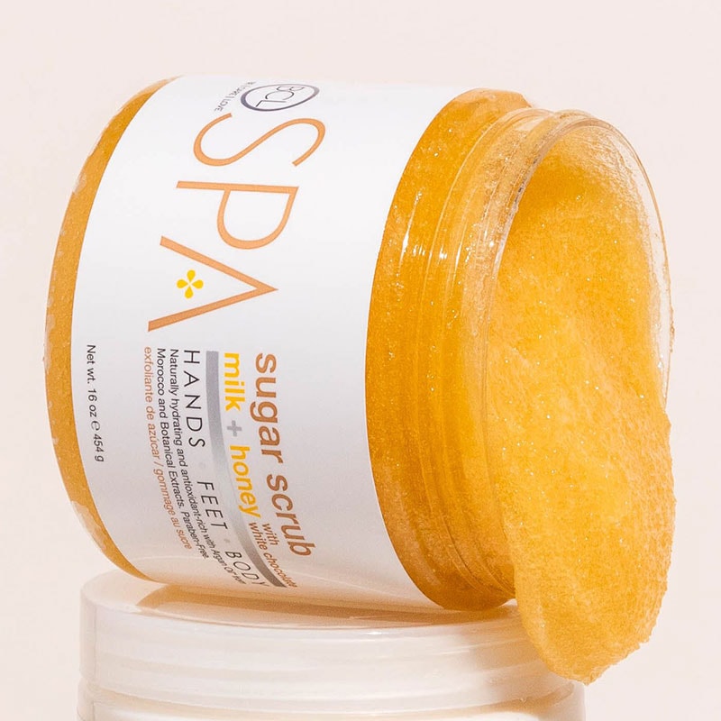 BCL Spa Milk & Honey with White Chocolate Sugar Scrub, 227ml - Image 2