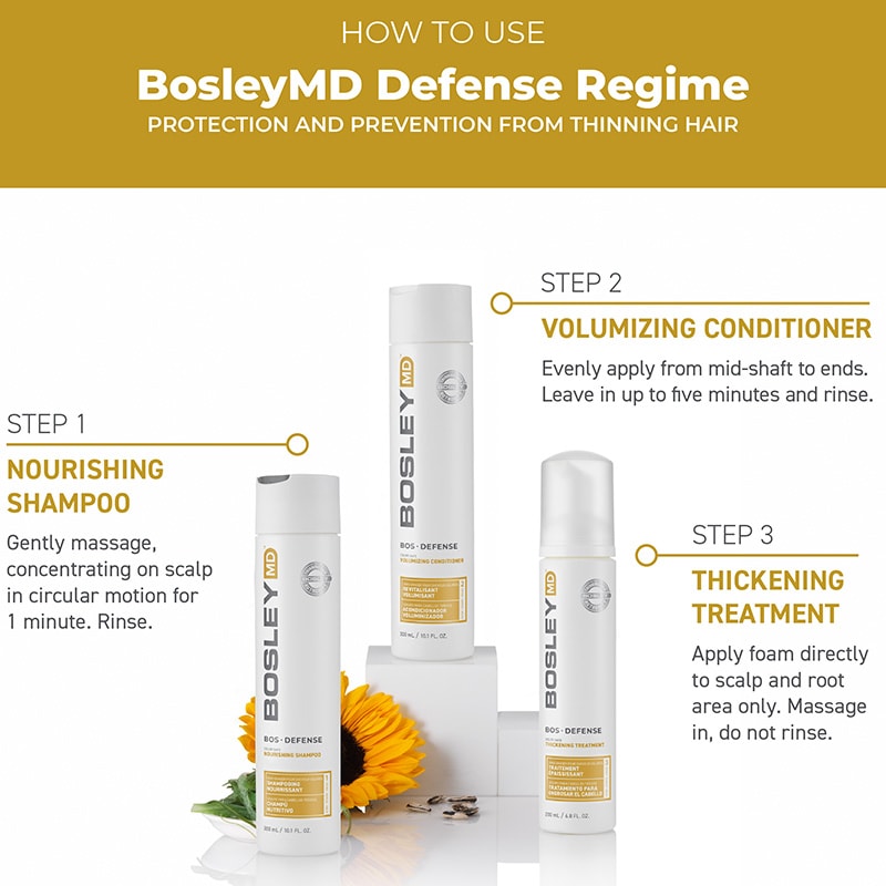 Bosley Defense for Coloured Normal to Fine Hair Starter Pack, 3 Pieces - Image 11