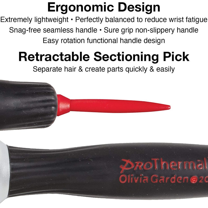 Olivia Garden ProThermal Soft White Bristles Brush Collection - Image 4