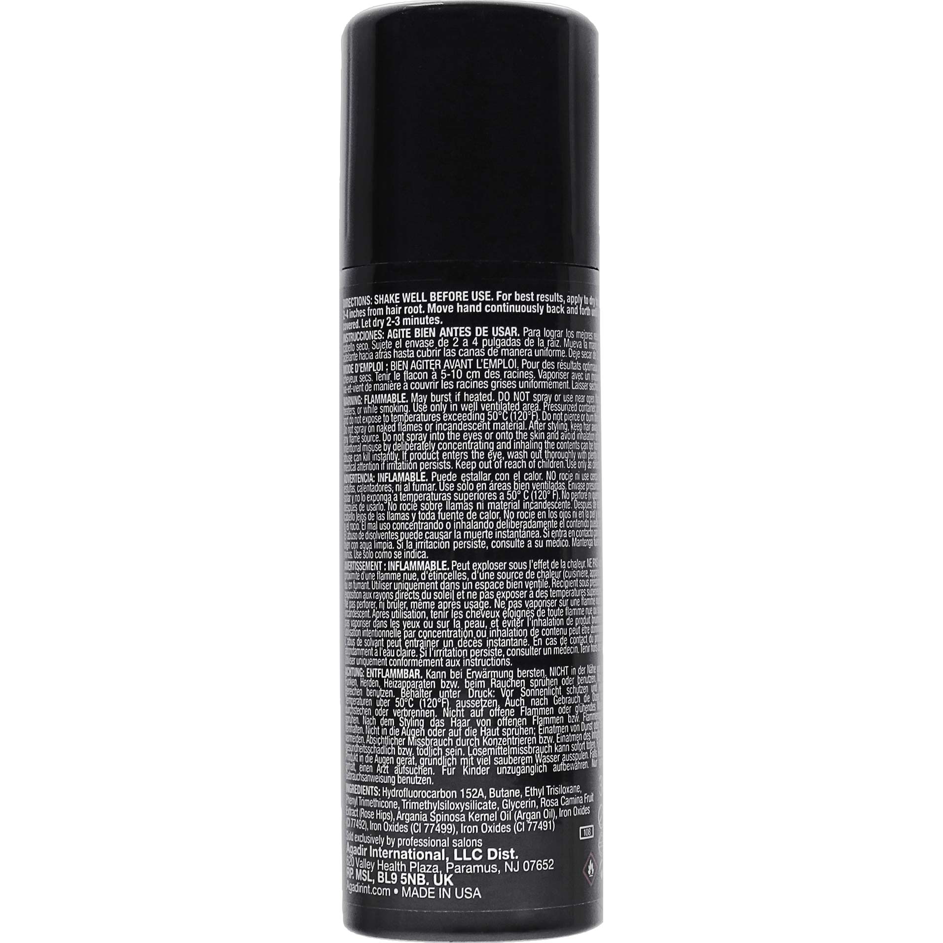 Agadir Root Concealer Gray Coverage Spray, Light Brown, 61ml - Image 2