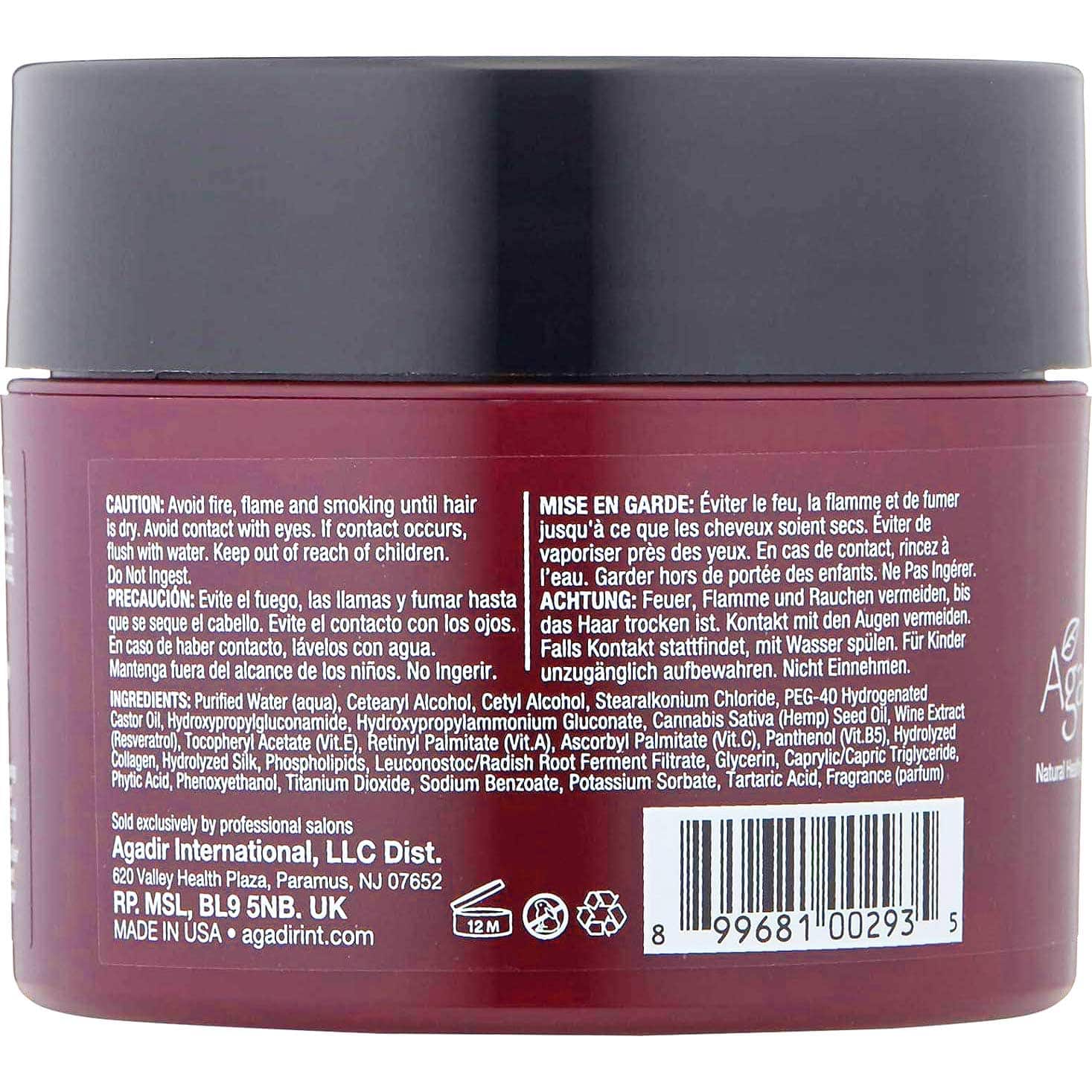 Agadir Hemp & Red Wine Deep Repair Masque, 236.6ml - Image 2
