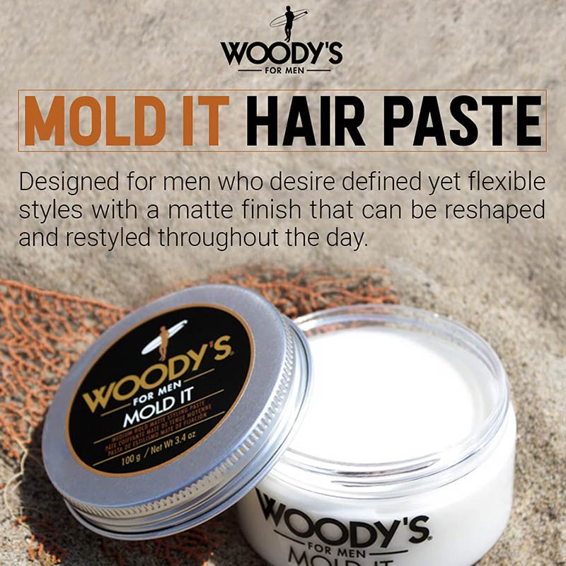 Woody's for Men Mold It Matte Styling Paste, 100g - Image 2