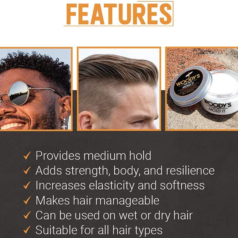 Woody's for Men Mold It Matte Styling Paste, 100g - Image 4