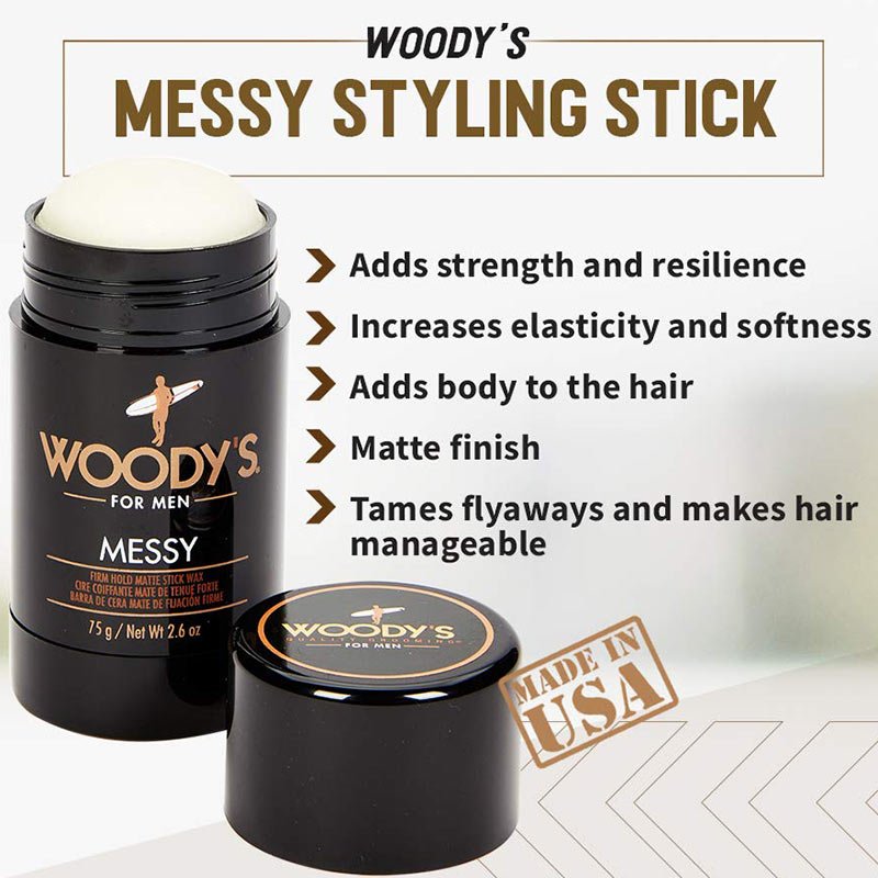 Woody's for Men Messy Stick Wax, 75g - Image 3