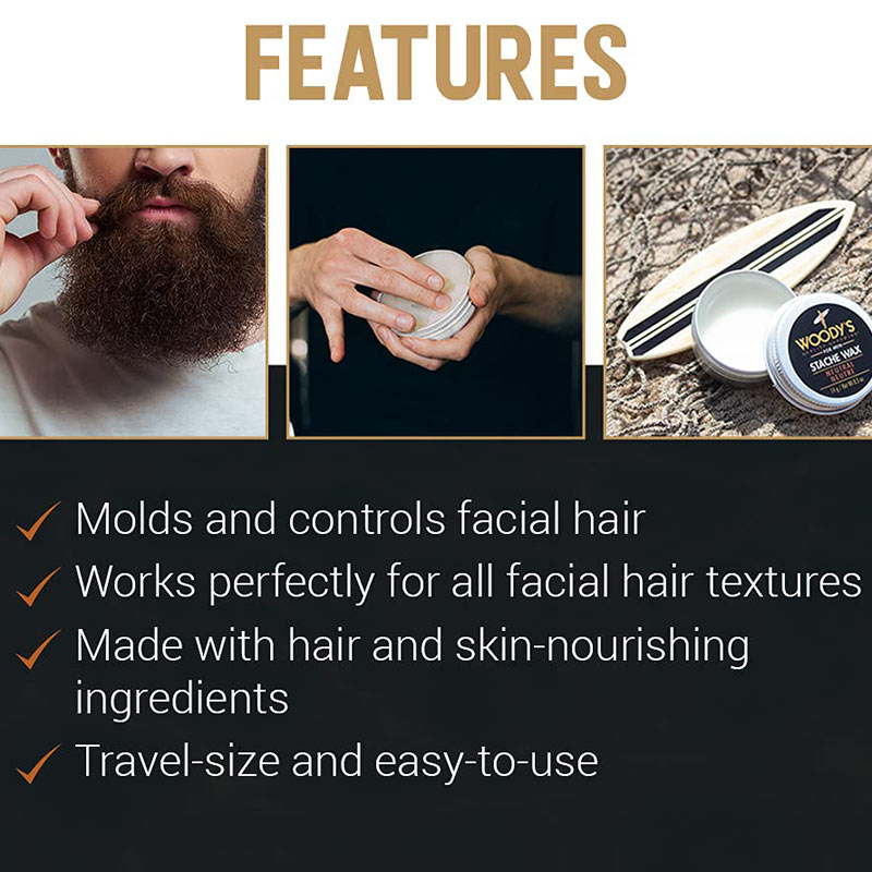 Woody's for Men Stache Wax, 14g - Image 4