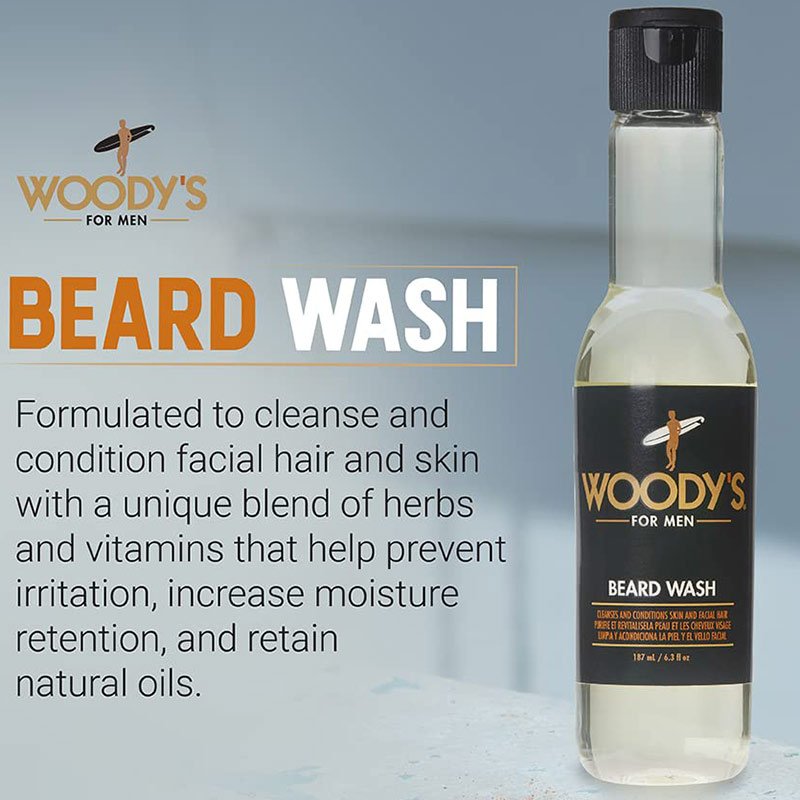 Woody's for Men Beard Wash, 190ml - Image 2