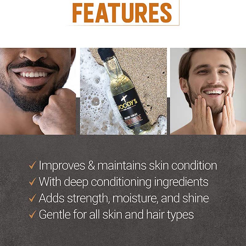 Woody's for Men Beard Wash, 190ml - Image 4