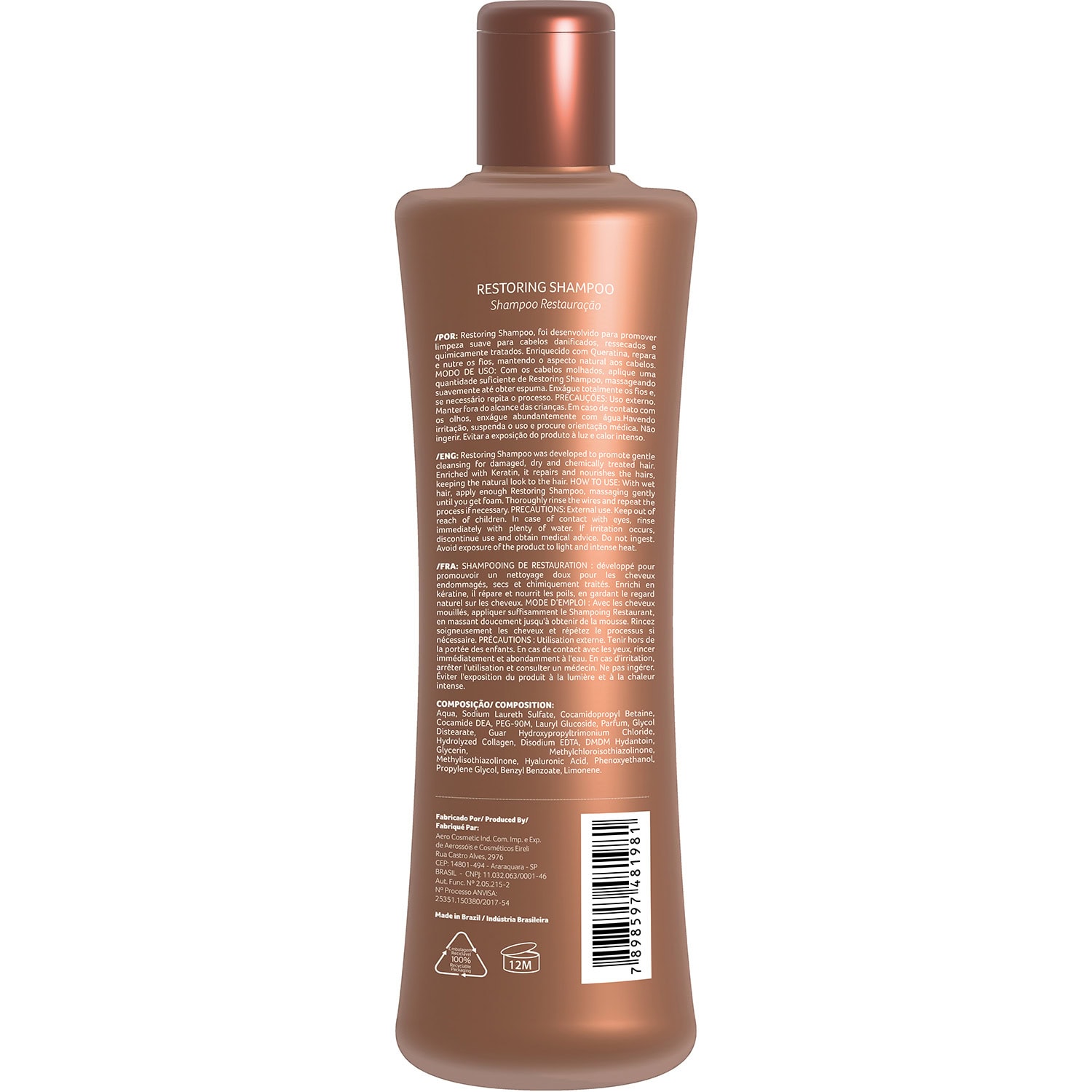 Brasilian Hair Seduction Restoring Shampoo, 300ml - Image 2