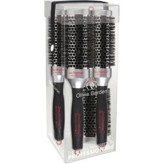Olivia Garden ProThermal Brush Set: 4 Brushes & Clear Box