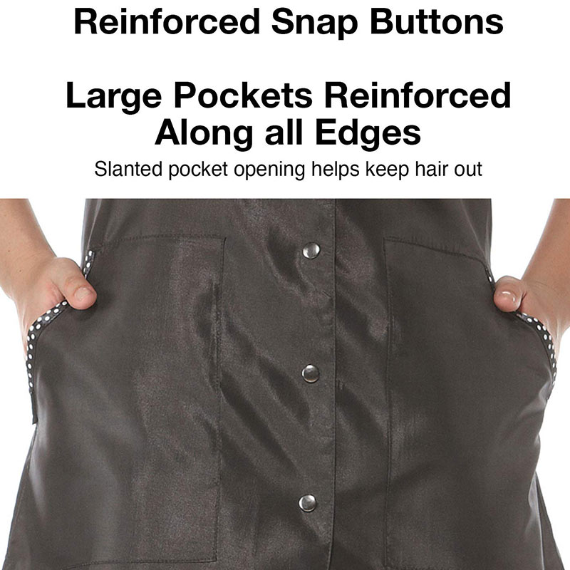 Olivia Garden Boutique All Purpose Vest, Black with Flower, Snap Buttons - Image 3