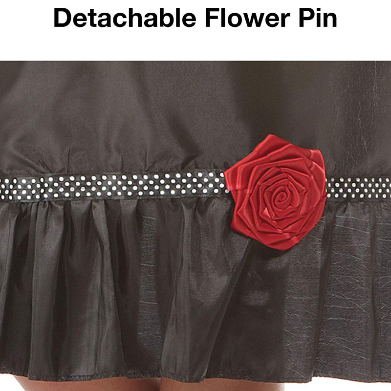 Olivia Garden Boutique All Purpose Vest, Black with Flower, Snap Buttons - Image 4