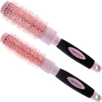 Hairware Black Handle with Pink Bristles Brush Collection