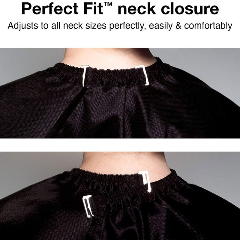 Olivia Garden Chic All Purpose Chemical Cape, Burgundy, Hooks - Image 2