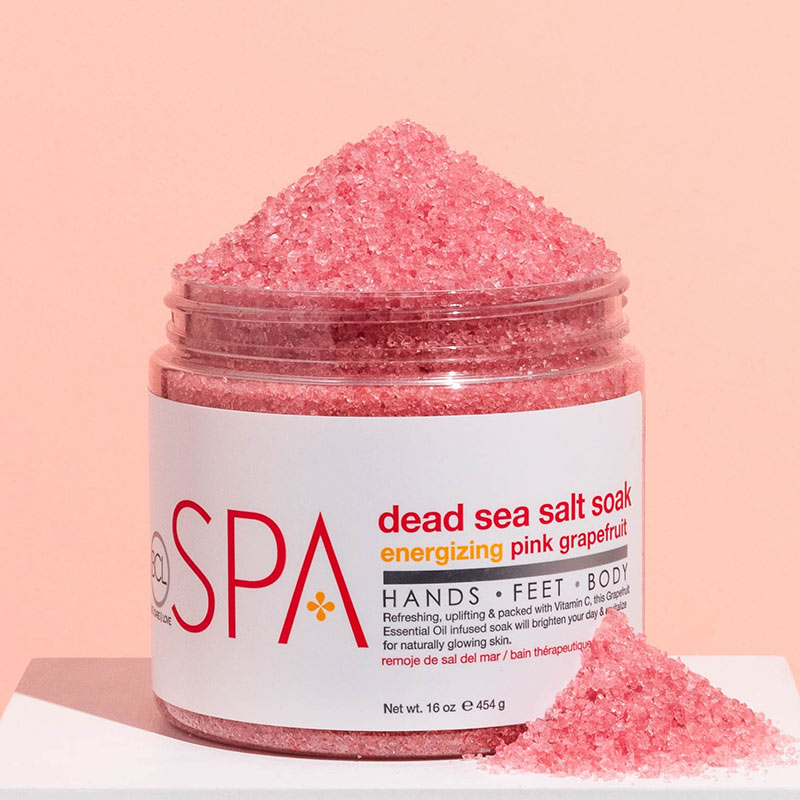 BCL Spa Energizing Pink Grapefruit Dead Sea Salt Soak, 454g - Image 2