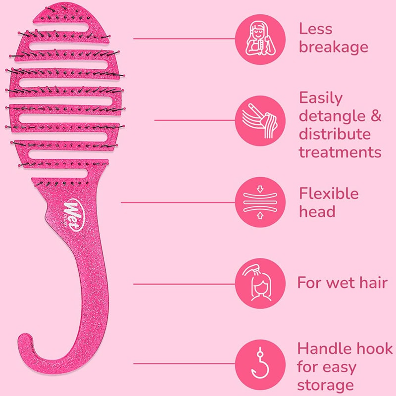 WetBrush Shower Detangler Solid Pink - Image 5