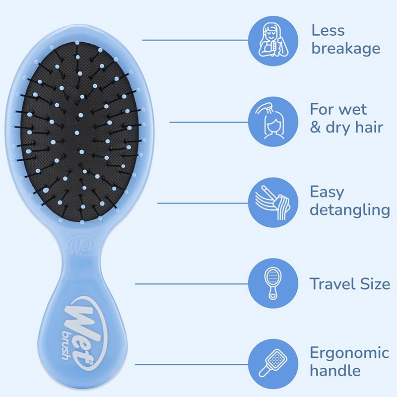 WetBrush Glitter & Go Detangling Kit with Pouch, 2 Brushes & Case - Image 6