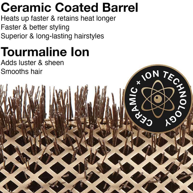 Olivia Garden NanoThermic Ceramic & Ion Square Barrel 3 Brush Basket Set - Image 3