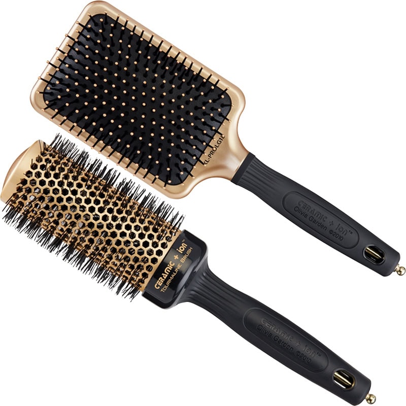 Olivia Garden Ceramic & Ion Thermal Gold Brush Collection