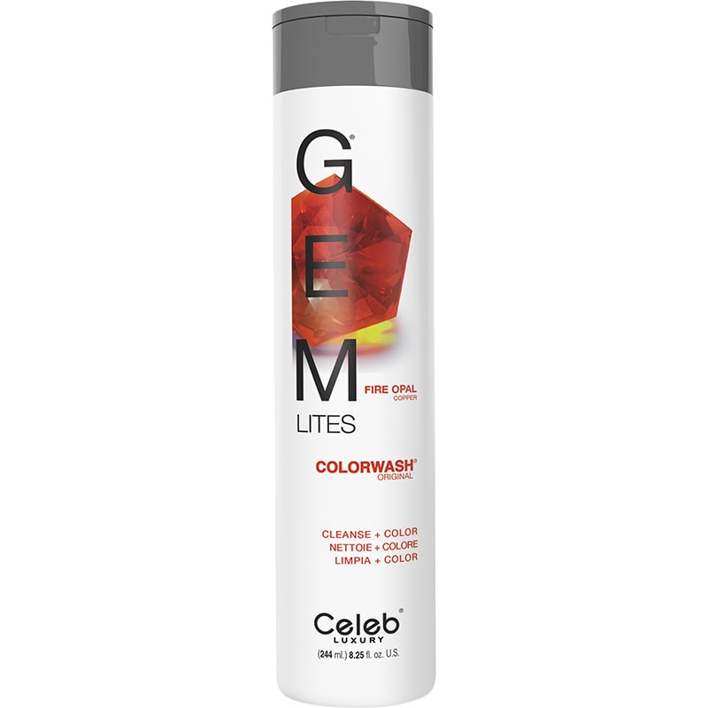Celeb Luxury Gem Lites Colorwash Shampoo, Fire Opal Copper, 244ml