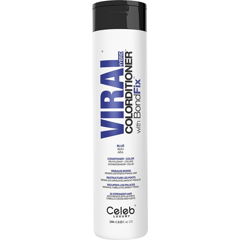 Celeb Luxury Viral Hybrid Toner Colorditioner with BondFix, Blue, 244ml