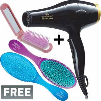 Olivia Garden Ceramic & Ion Professional Hair Dryer 2000 Watt & Brushes Set