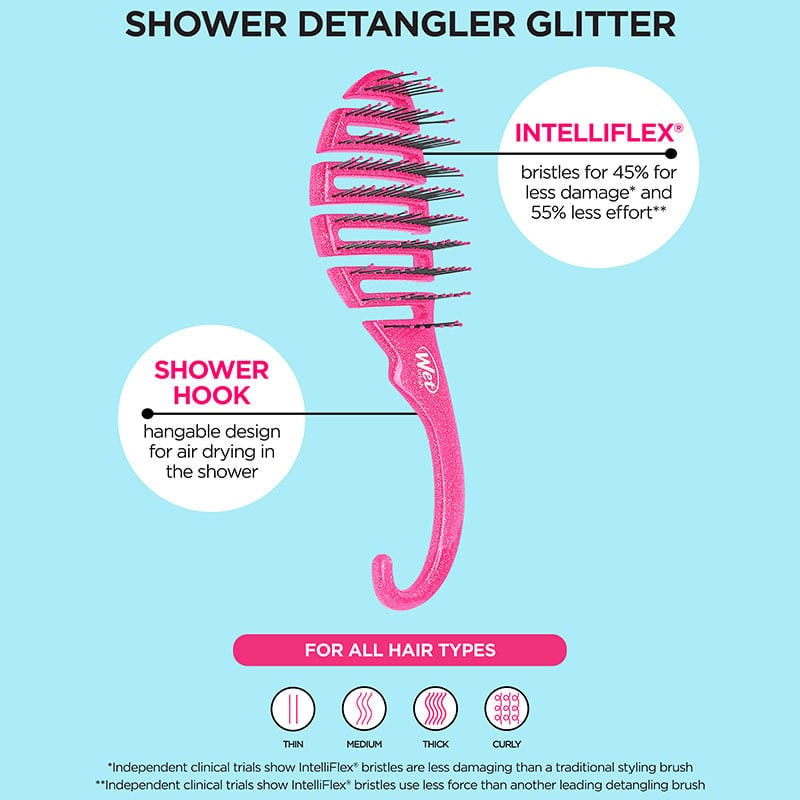 WetBrush Shower Detangler Solid Pink - Image 6