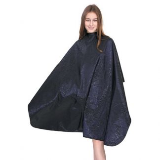 Salon Quality Cape Purple Patterned Soft Fabric, Polyester & Nylon, Studs