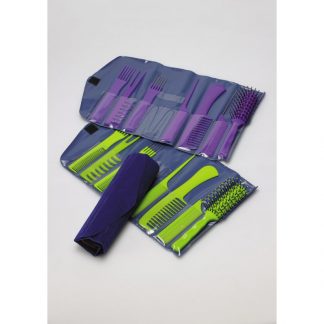 Comb Set Candy Colour with Pouch, 7/Pack