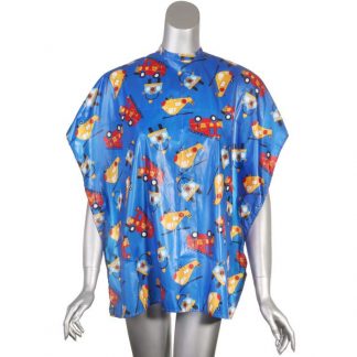 Kids Cape Blue with Helicopters & Cars, Hook & Loop