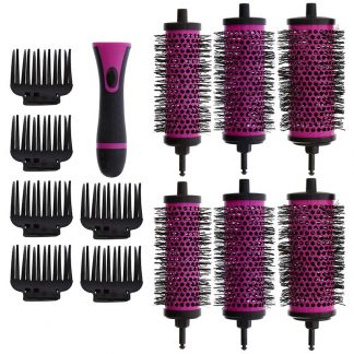 Detachable Radial Brush Set, Handle, 6 Brush Sizes & 6 Clips