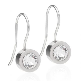 Blomdahl Natural Titanium Earrings - Pendant Crystal