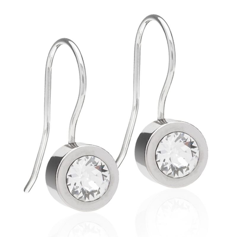 Blomdahl Natural Titanium Earrings - Pendant Crystal