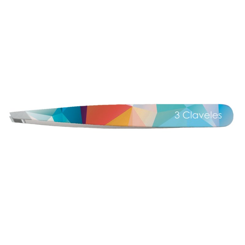 3Claveles Geometric Colour Slanted Tweezer