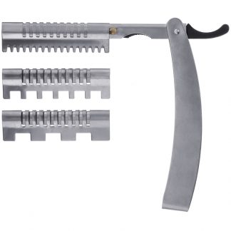 Razor Set Flat-Sided Folding with Attachments