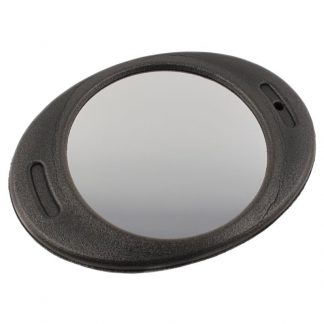 Mirror Rubberised Oval, Black