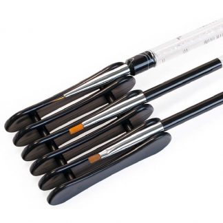 Nail Brush Holder Black, Empty