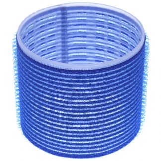 Cling Hook & Loop Hair Perm Curlers - 80mm, Blue, 6/Pack