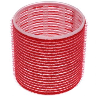 Cling Hook & Loop Hair Perm Curlers - 70mm, Red, 6/Pack