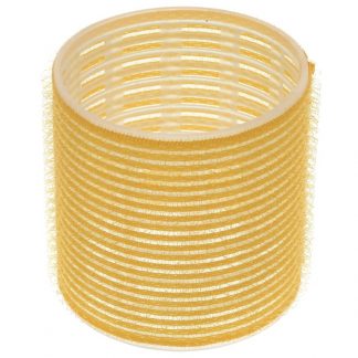 Cling Hook & Loop Hair Perm Curlers - 65mm, Yellow, 6/Pack