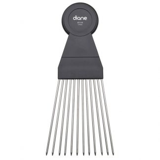 Diane Fan Pick Comb with Metal Pins, Black
