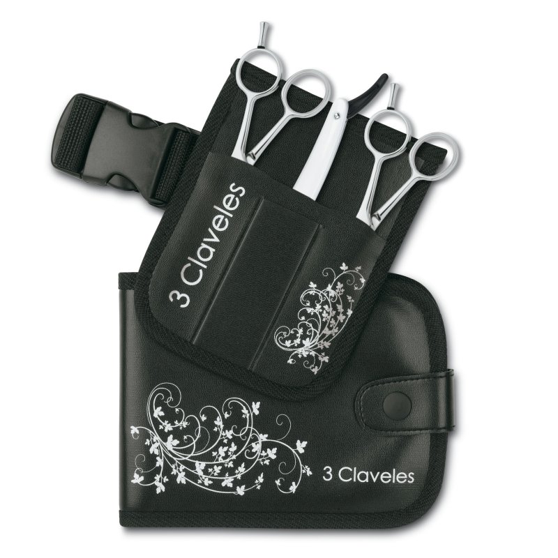 3Claveles Skool Classic Set: Scissor, Thinner, Razor, Blades & Pouch