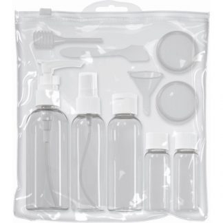 Qosmedix Travel Bottle Assorted Piece Set, 10/Pack