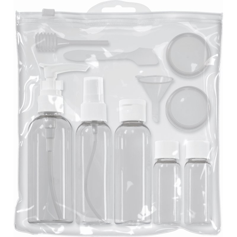 Qosmedix Travel Bottle Assorted Piece Set, 10/Pack