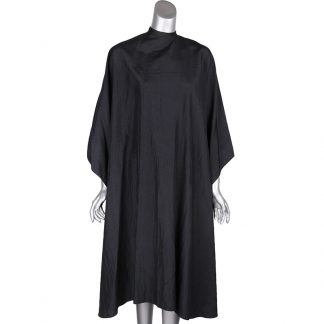 Salon Quality Cape Black Crinkle, Nylon, Hook & Loop
