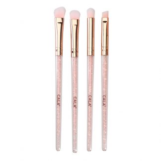 Cala Rose Quartz Shimmer Eye Essentials Brush Kit, 4/Pack