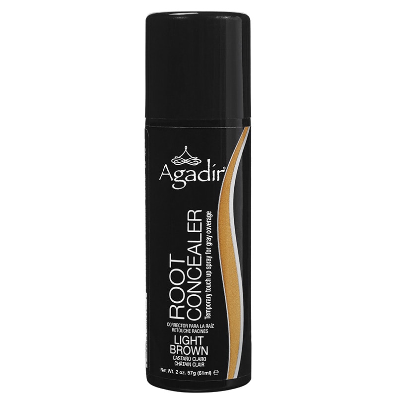 Agadir Root Concealer Gray Coverage Spray, Light Brown, 61ml