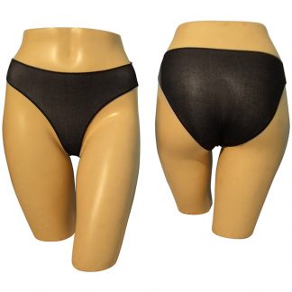 Disposable Stretch Bikini 100% Nylon Black, 20/Pack