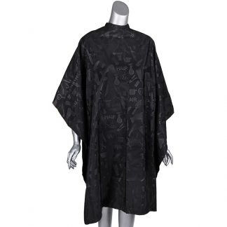 Salon Quality Cape Black with Embossed Tool Pattern, Large, Studs