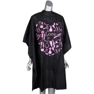 Salon Quality Cape Black & Pink Love & Salon Tools, Studs